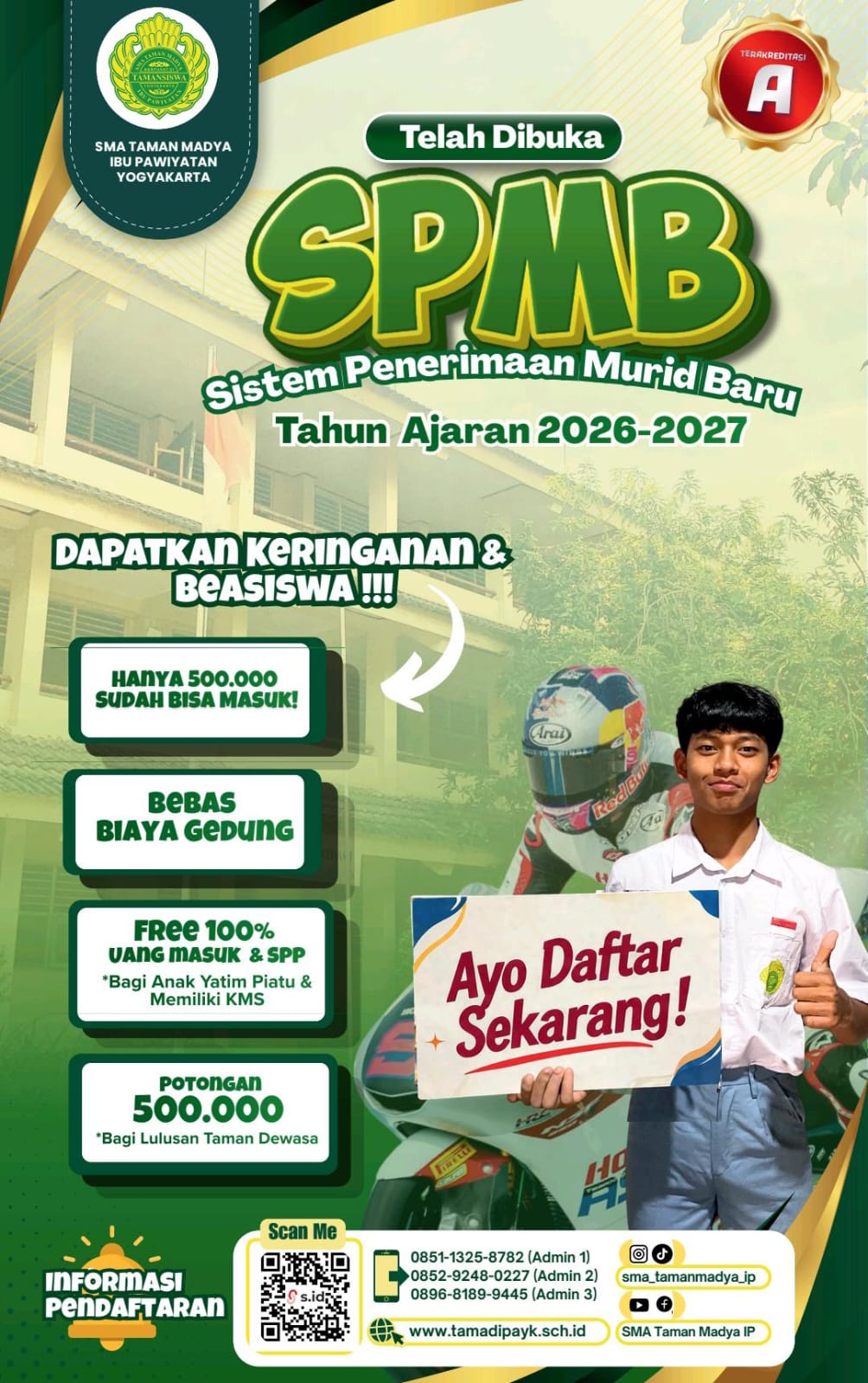 SPMB SMA TAMAN MADYA IP TAHUN AJARAN 2026/2027 TELAH DI BUKA